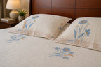 Hand Stitch Bed Cover Set – Blue Garden Bloom