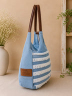 Denim Ladies Side Bag – Ocean Waves