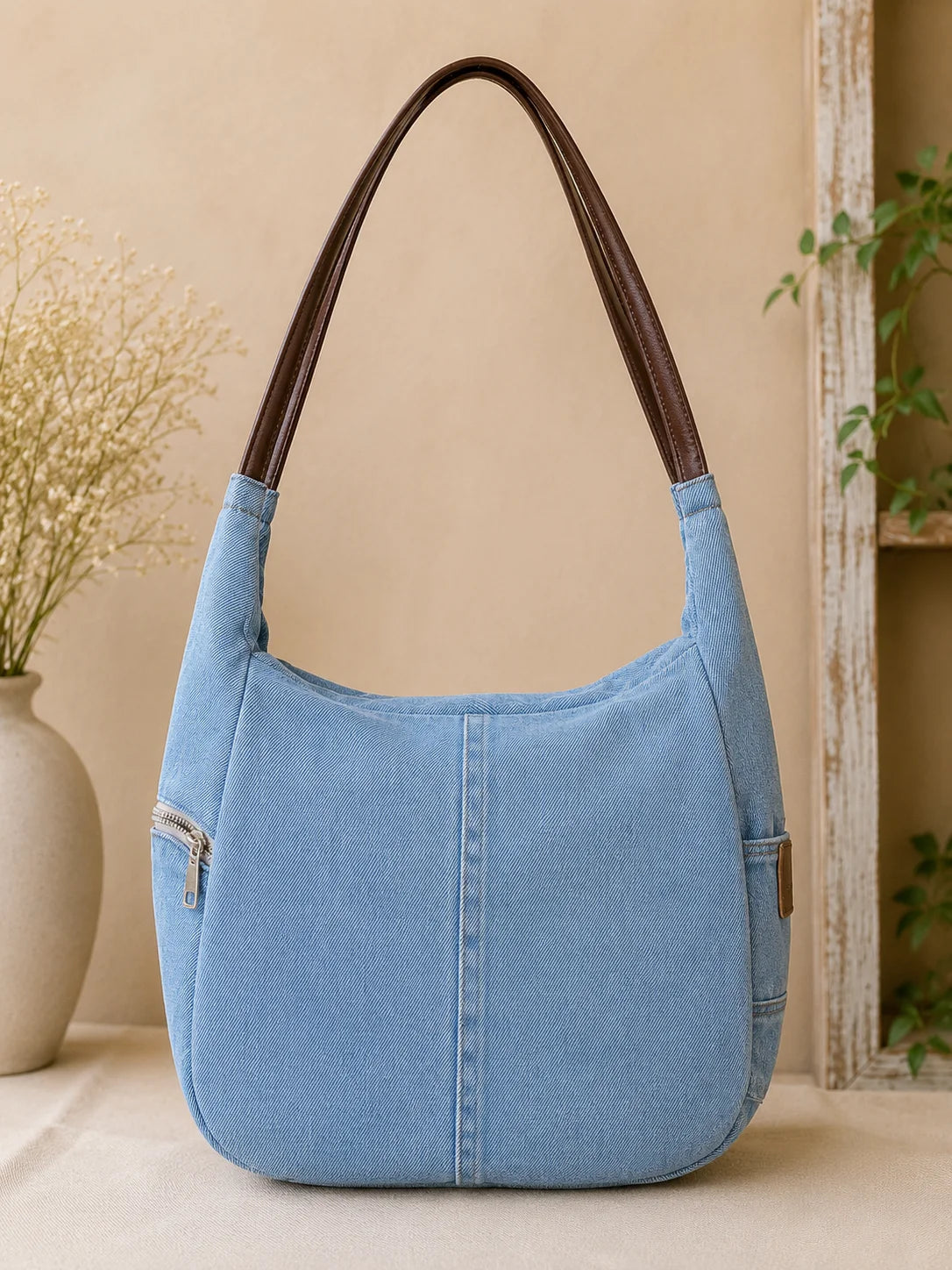 Denim Ladies Side Bag – Ocean Waves