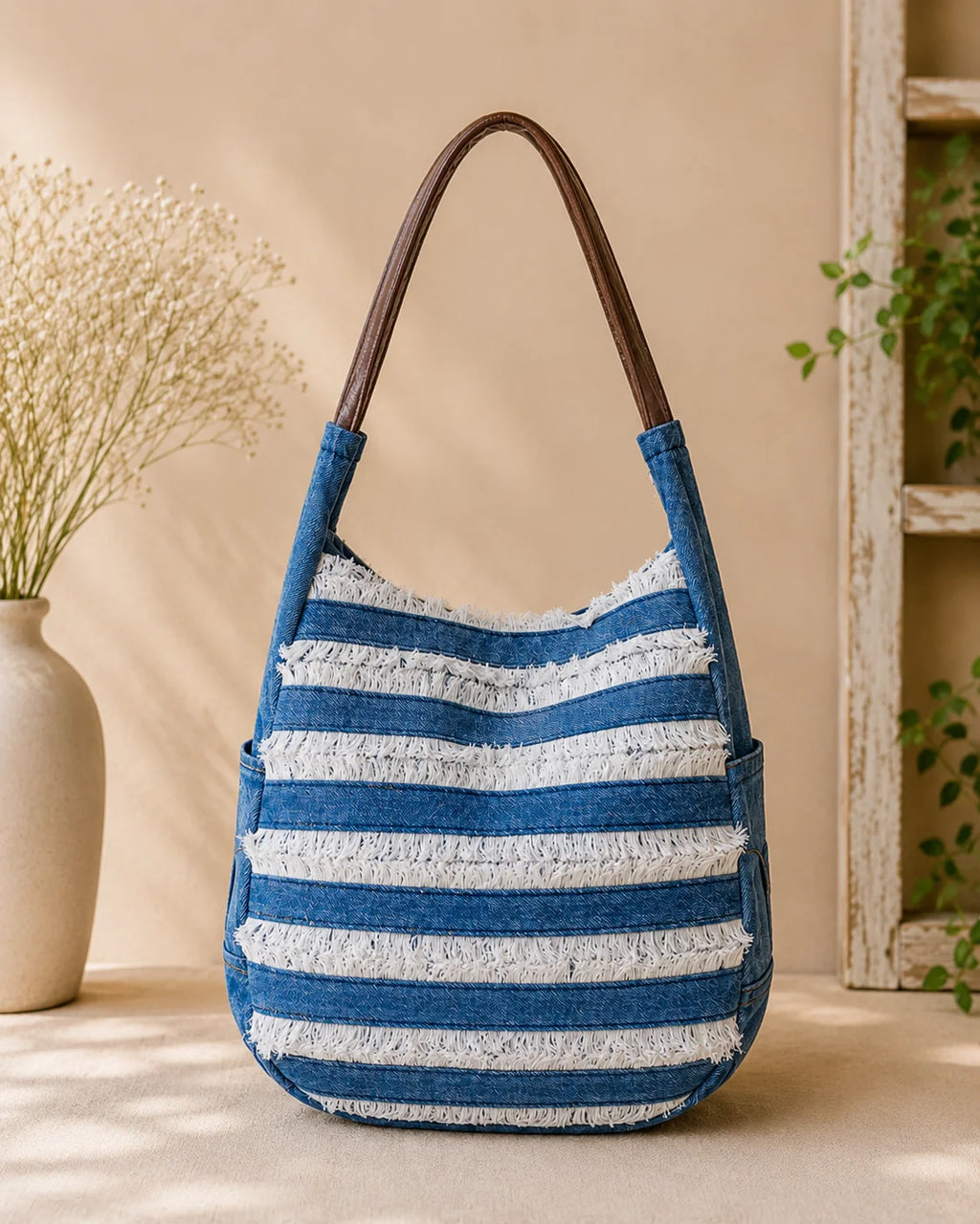 Denim Ladies Side Bag – Ocean Waves