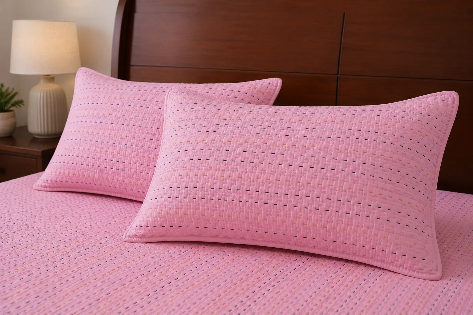 Hand Stitch Bed Cover Set – Soft Line Comfort