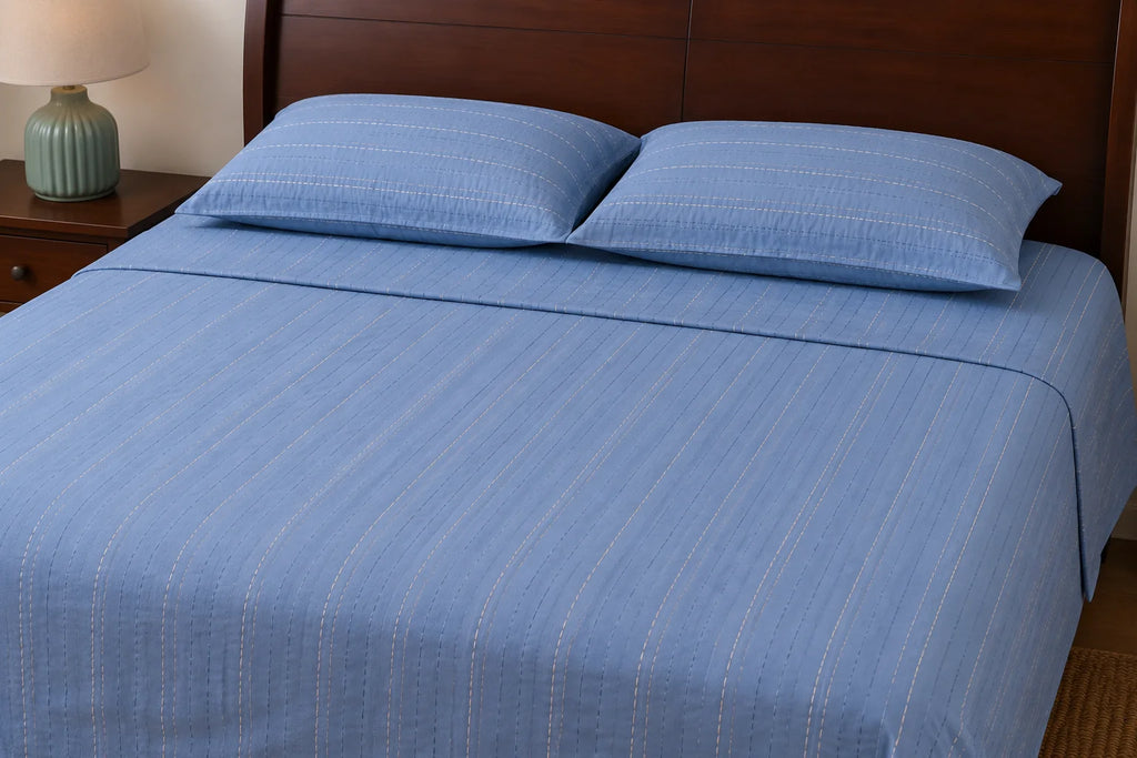 Hand Stitch Bed Cover Set – Soft Line Comfort