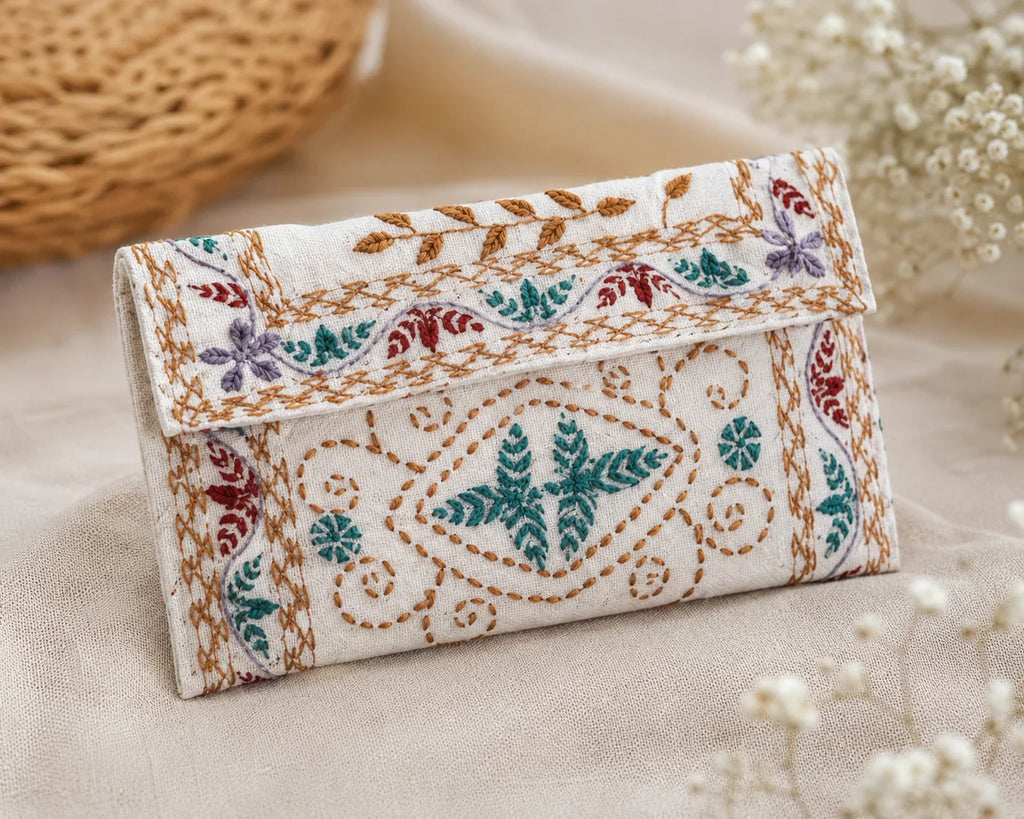 Hand Stitch Pouch – Graceful Garden