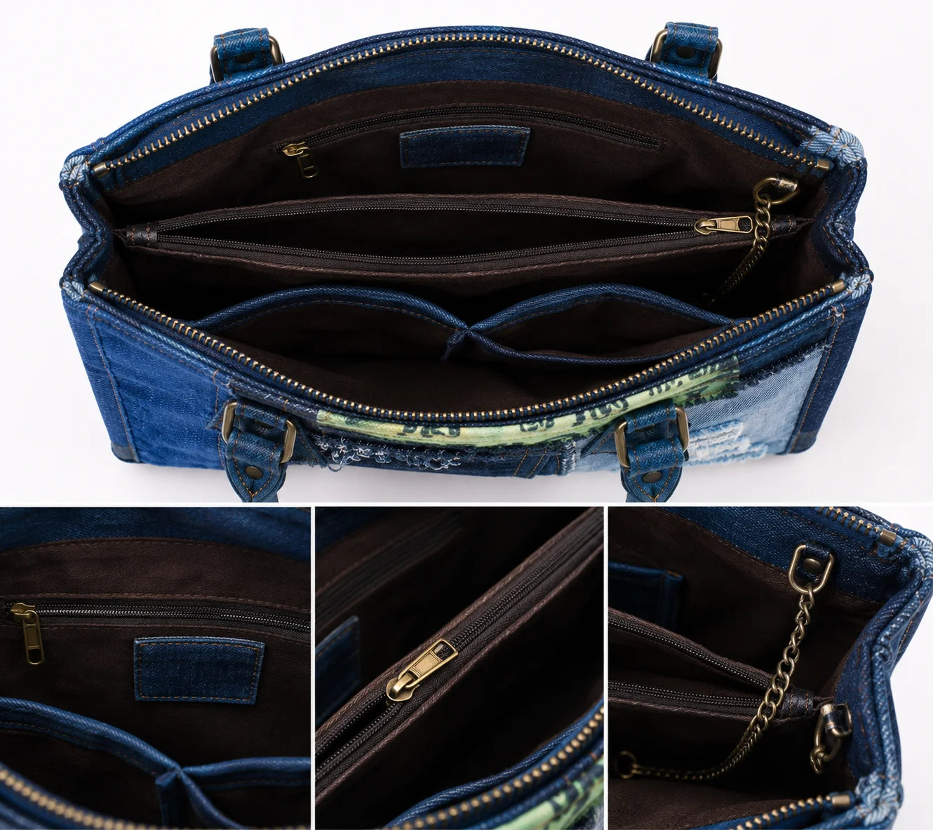 Denim Ladies Hand Bag – Bloom with Confidence