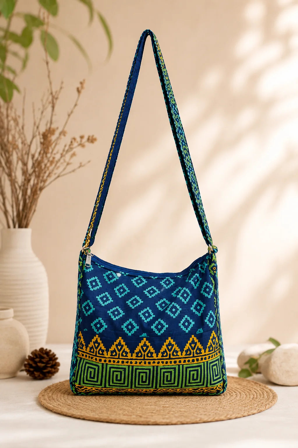 Printed Fabric Ladies Tote Bag – Ocean Harmony