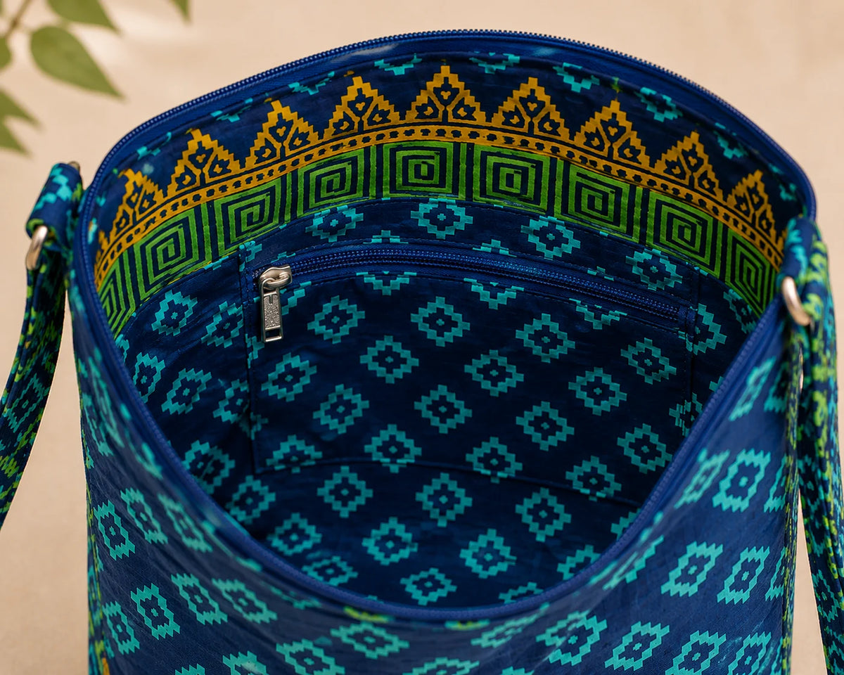 Printed Fabric Ladies Tote Bag – Ocean Harmony