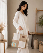 Jute Hand Stitch Tote Bag Set – Simple Harmony