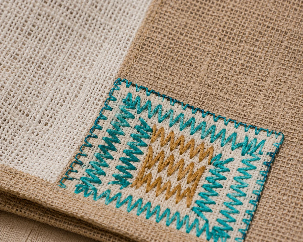 Jute Hand Stitch Tote Bag Set – Simple Harmony