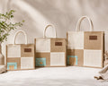 Jute Hand Stitch Tote Bag Set – Simple Harmony