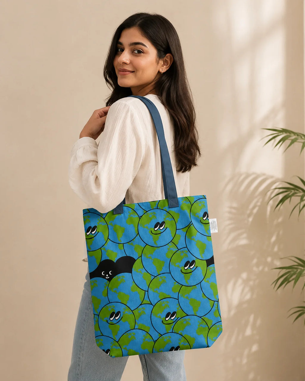 Printed Jute Ladies Tote Bag – Colorful Patterns