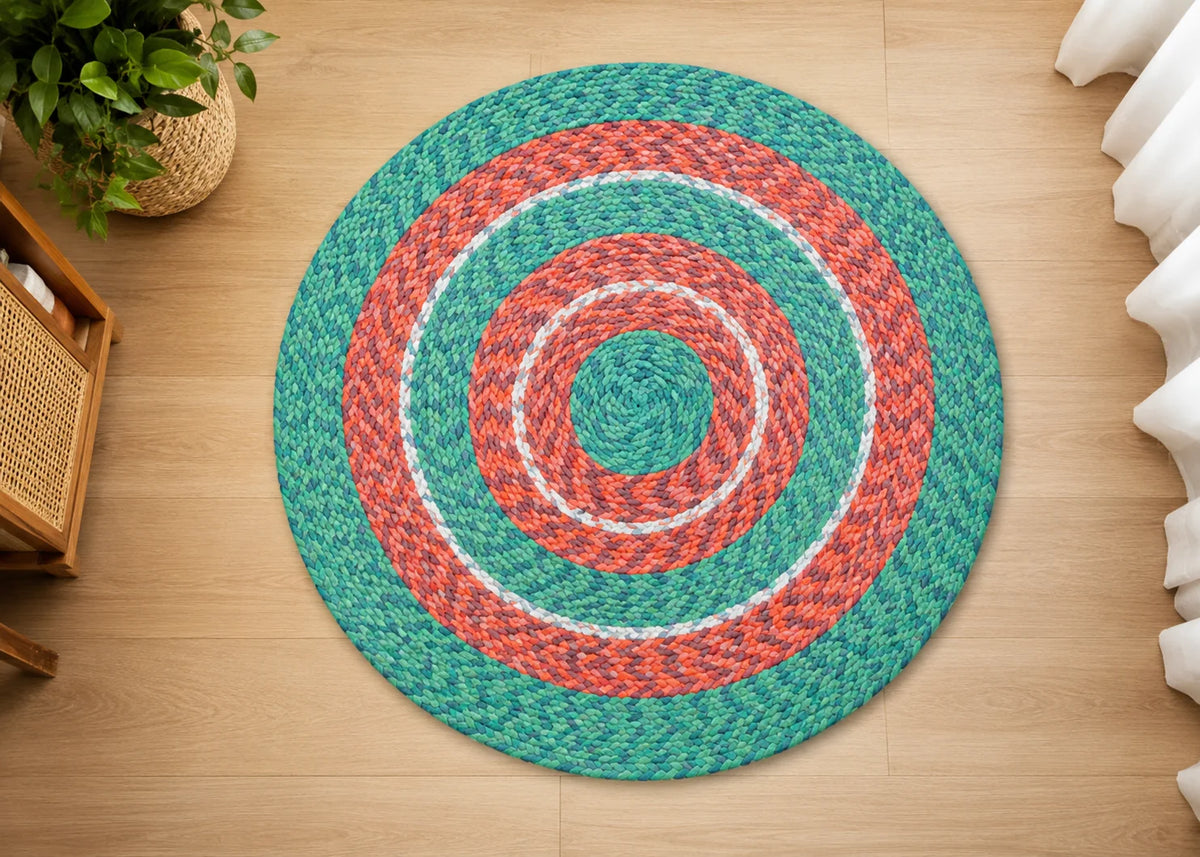 Jute Floor Rug – Circle Harmony