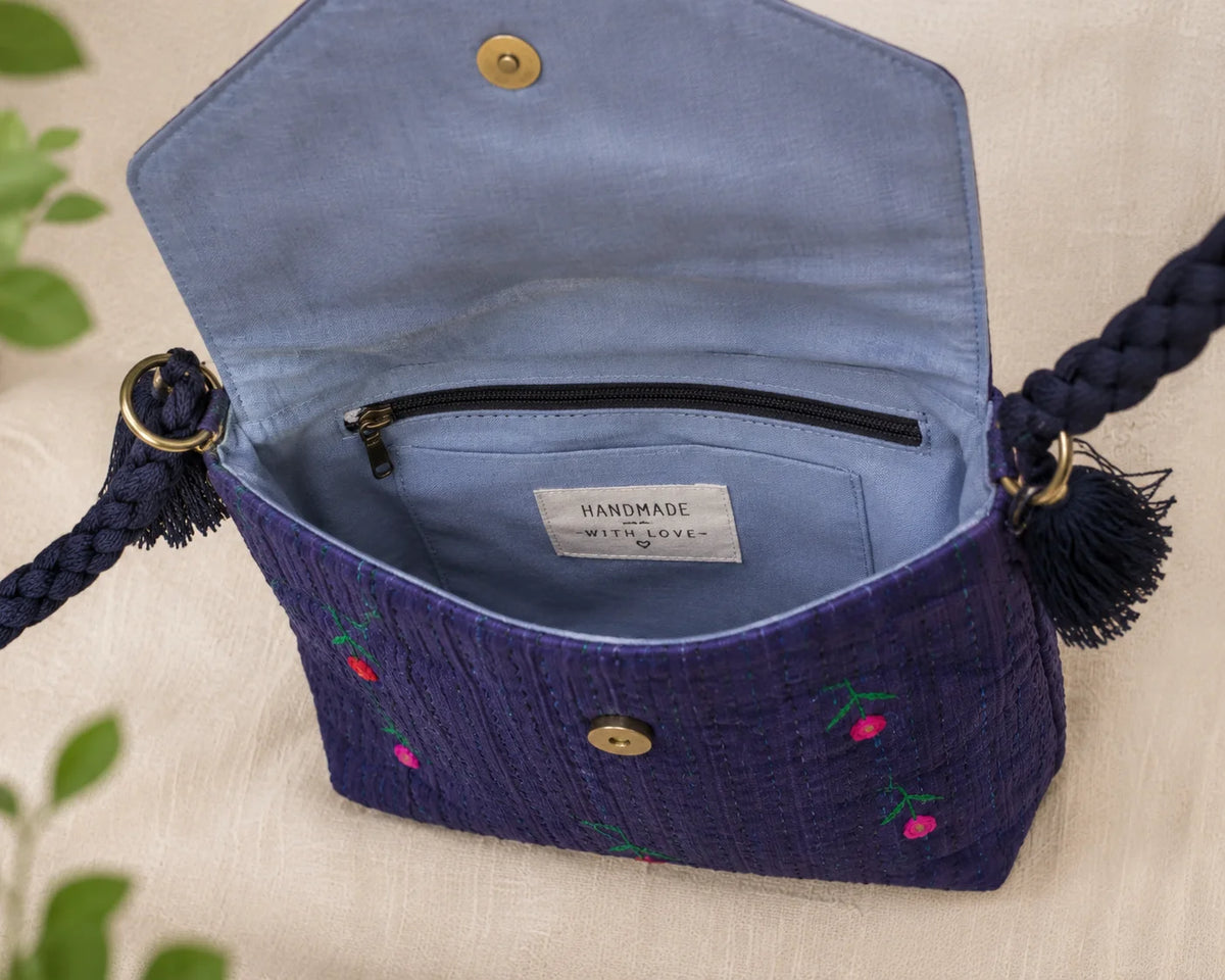 Hand Stitch Crossbody Bag – Blossom of Hope