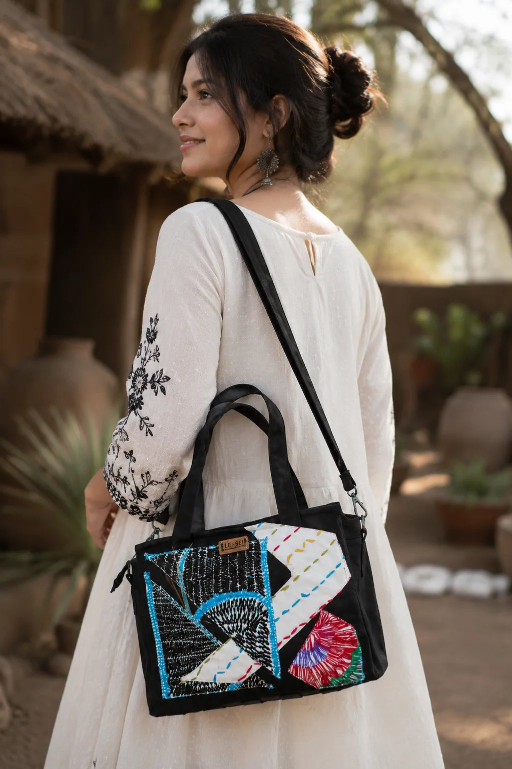 Denim Hand Stitch Bag – Path of Hope