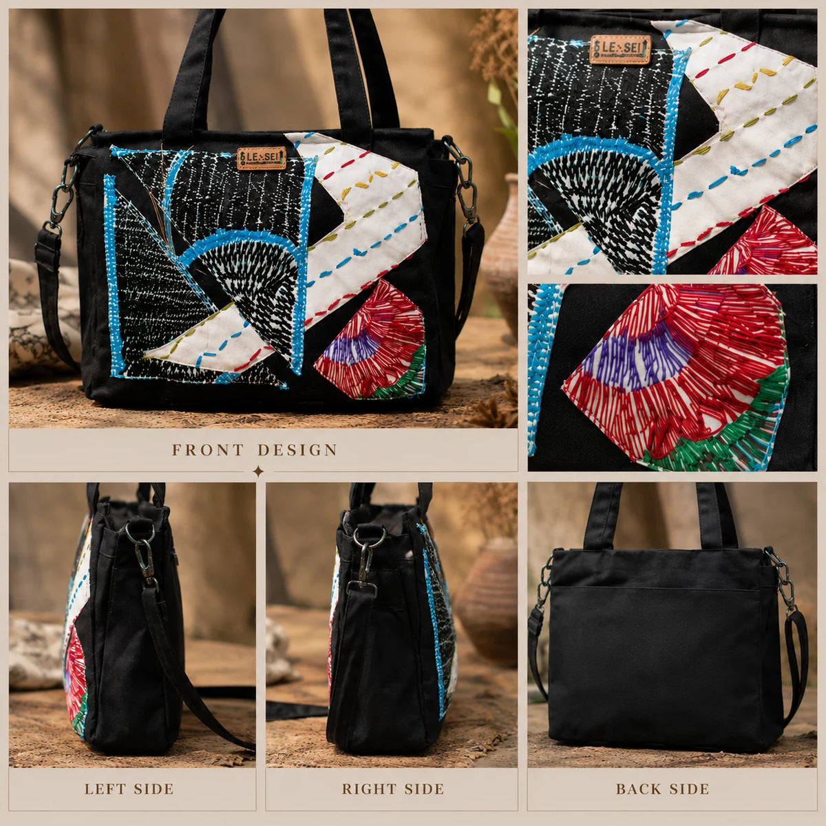 Denim Hand Stitch Bag – Path of Hope