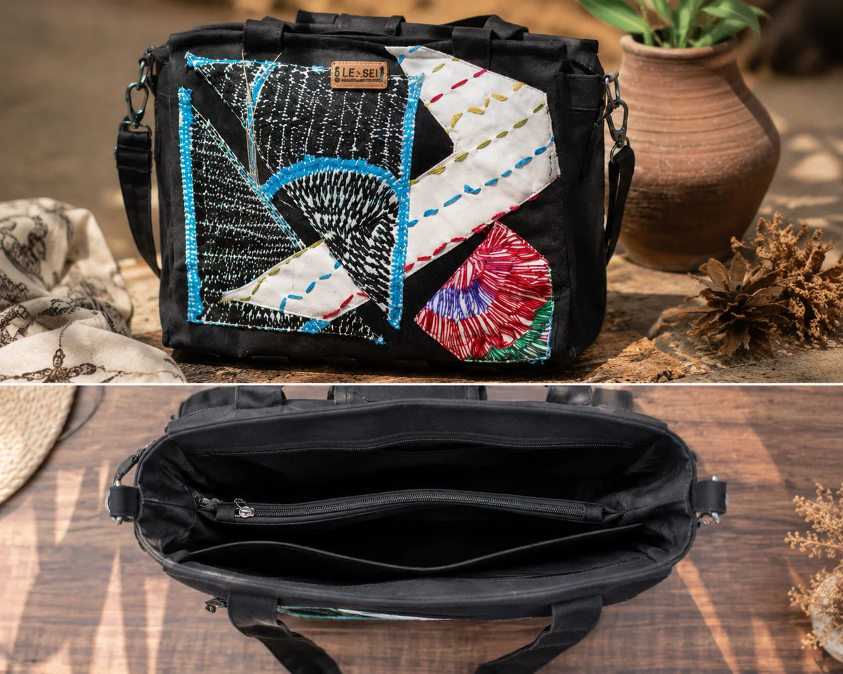 Denim Hand Stitch Bag – Path of Hope
