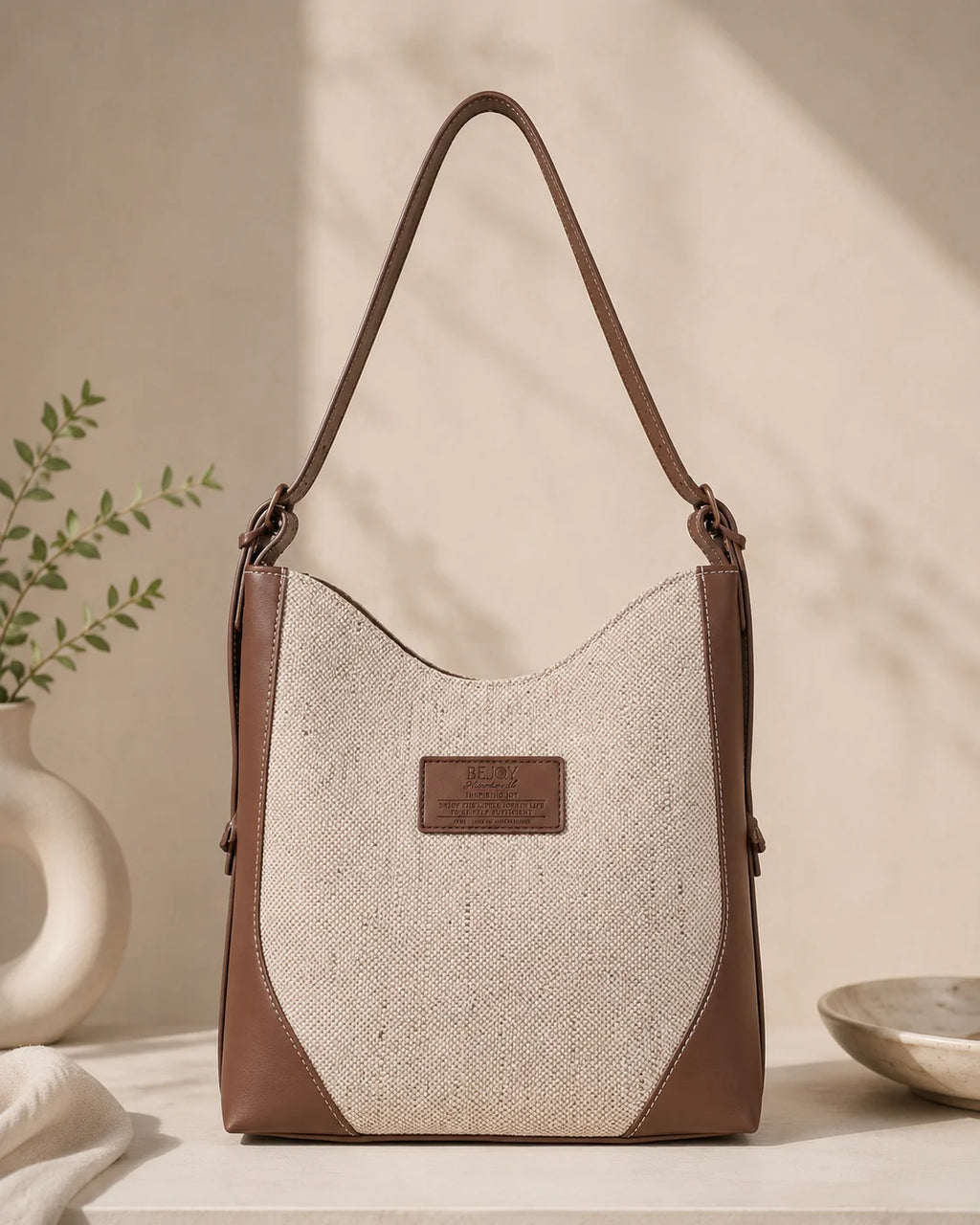 Leather & Juco Ladies Side Bag – Everyday Elegance