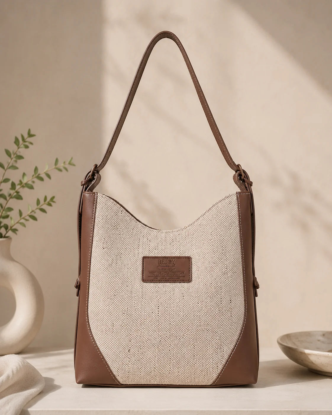 Leather & Juco Ladies Side Bag – Everyday Elegance