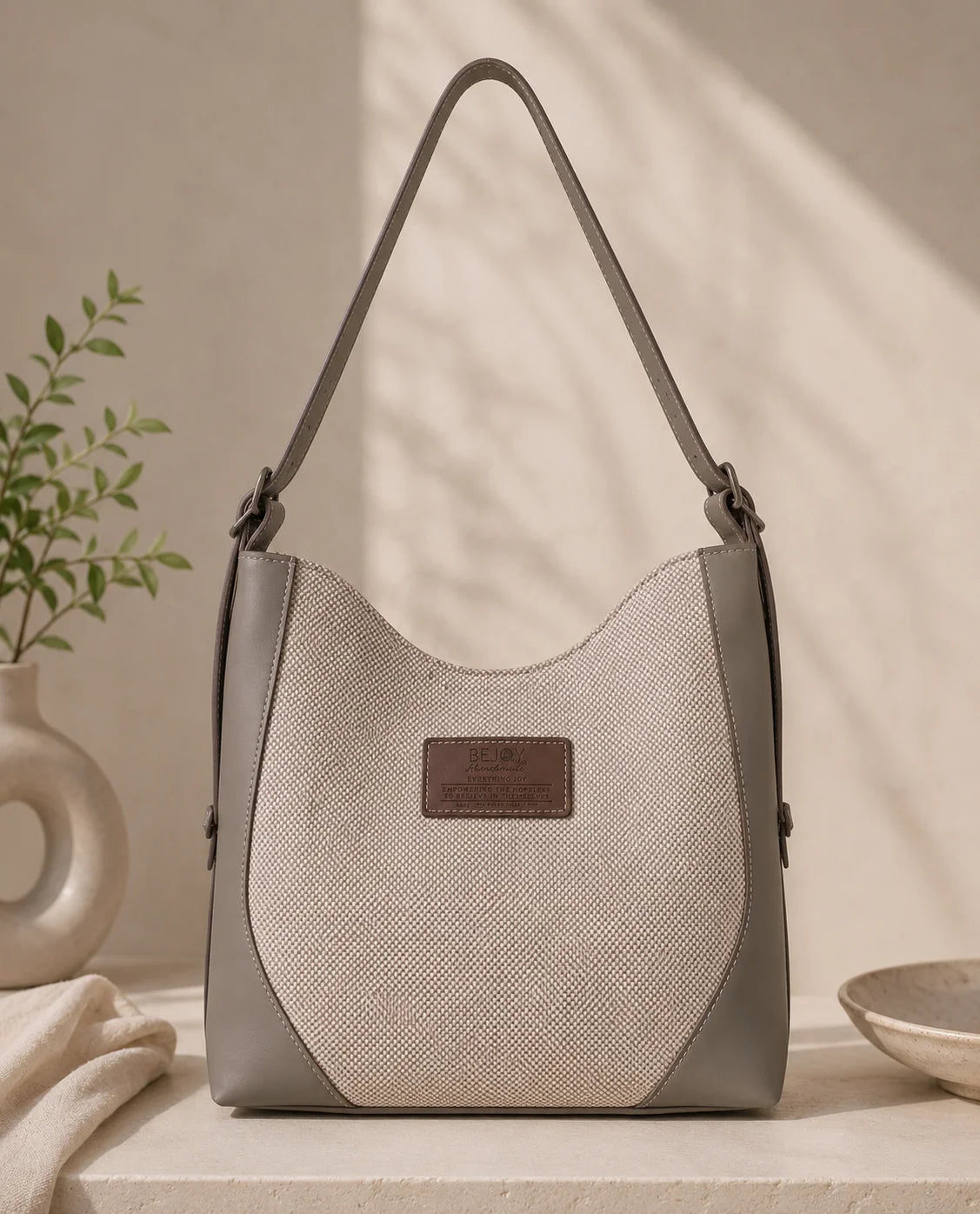 Leather & Juco Ladies Side Bag – Everyday Elegance