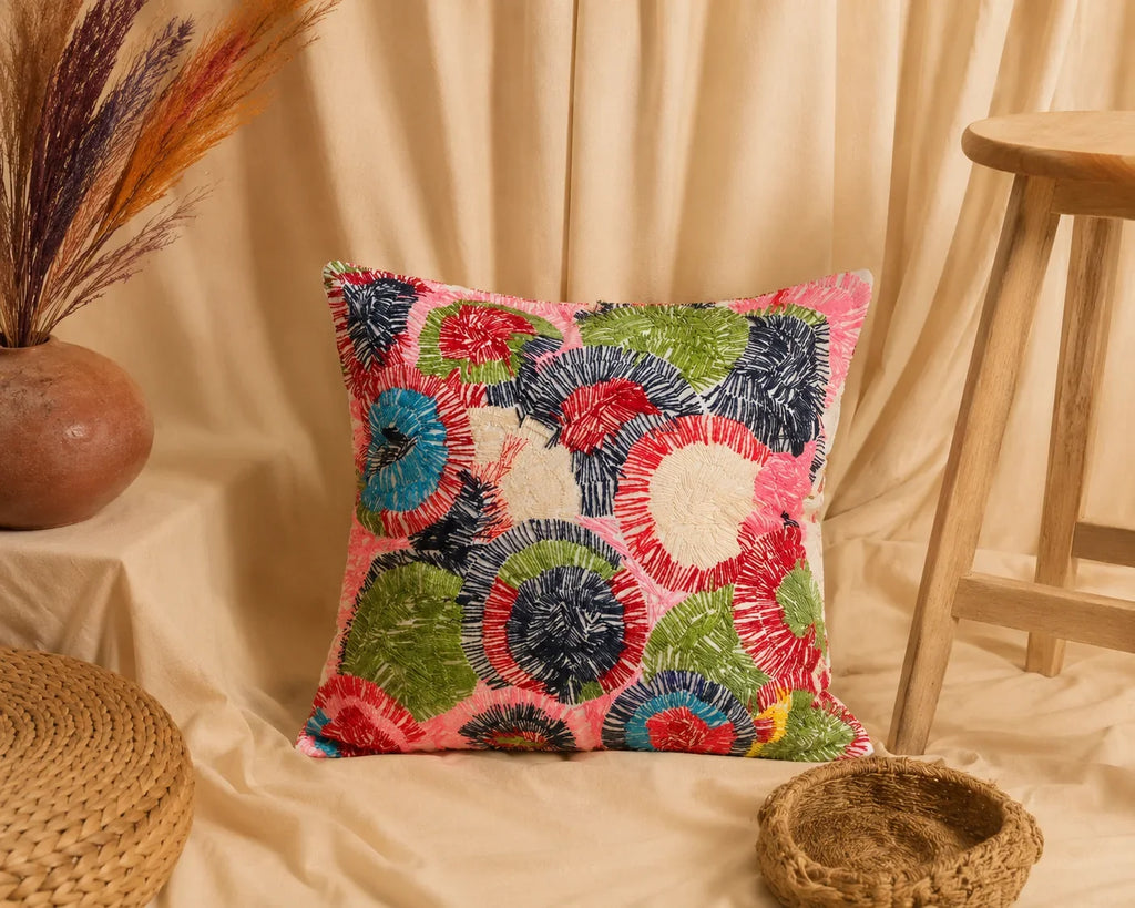Handstitch Cushion - Garden Bloom