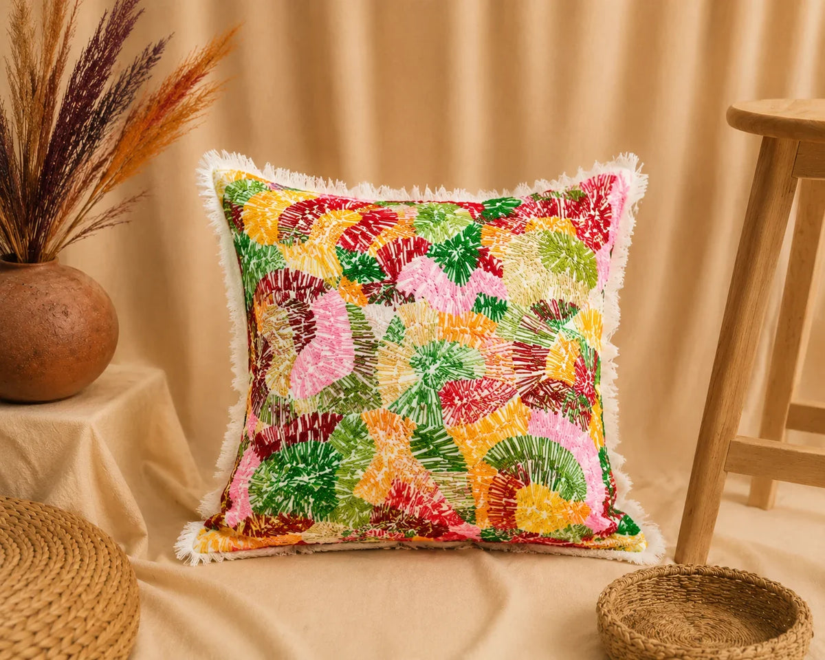 Handstitch Cushion - Tropical Joy