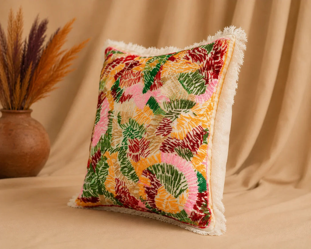 Handstitch Cushion - Tropical Joy