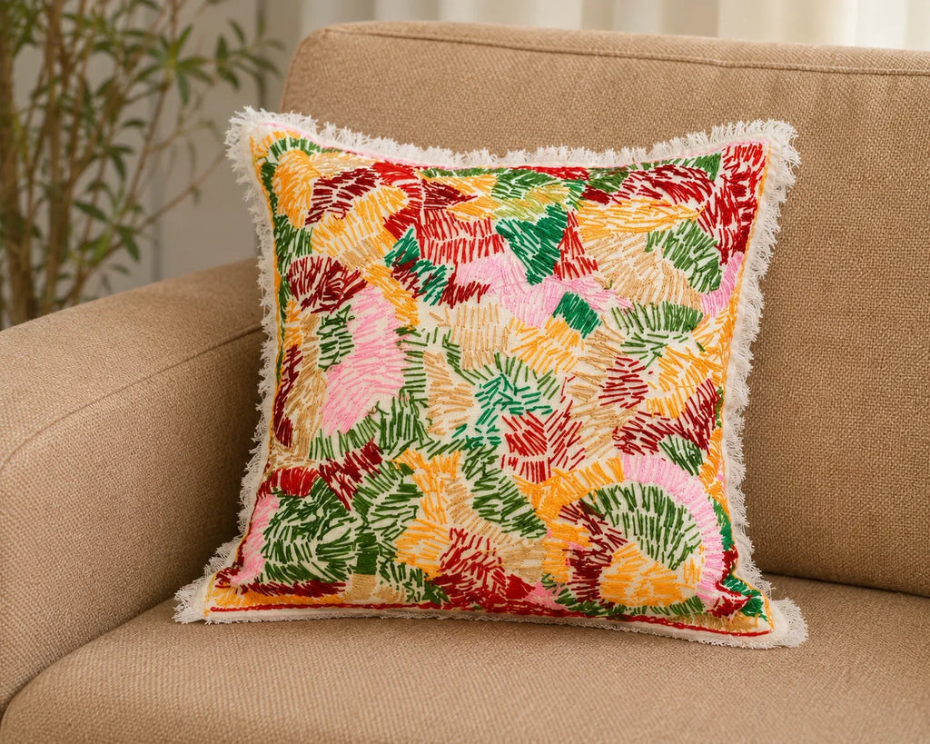 Handstitch Cushion - Tropical Joy