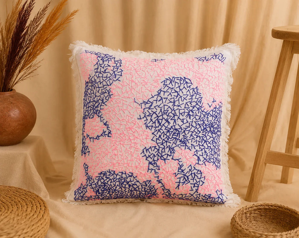 Handstitch Cushion - Lavender Dreams