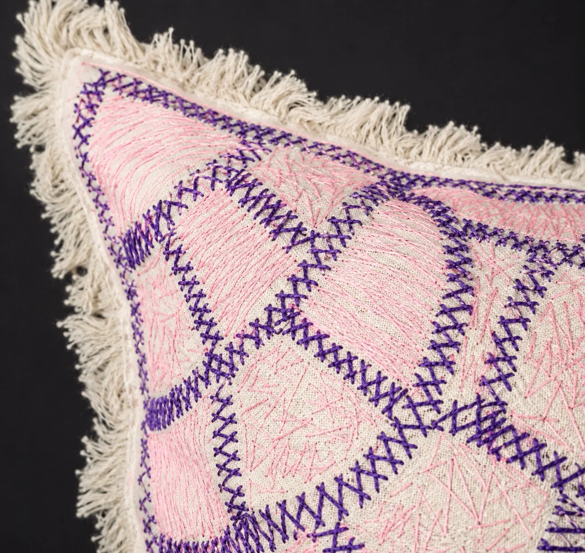 Handstitch Cushion - Lavender Harmony