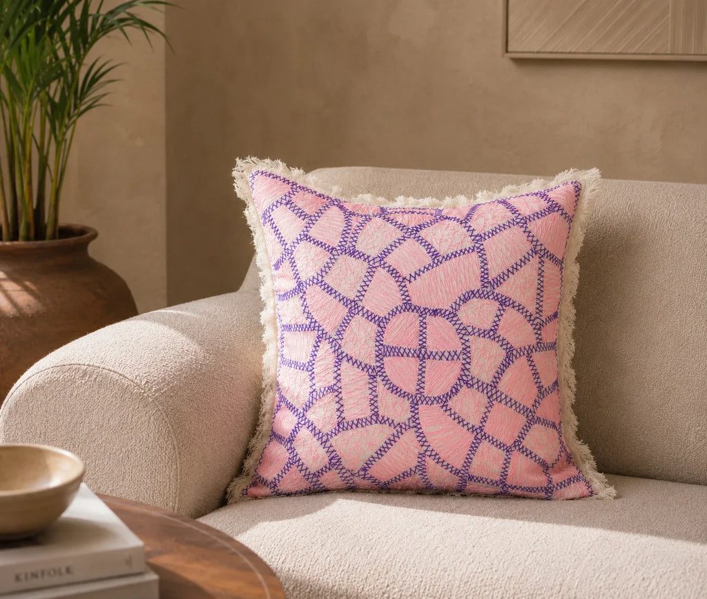 Handstitch Cushion - Lavender Harmony