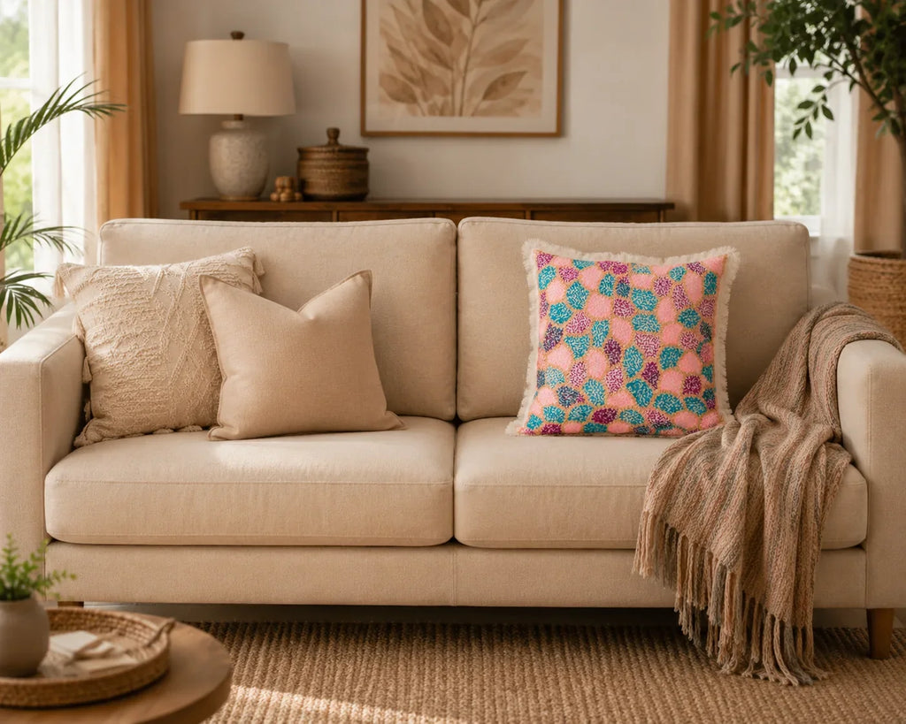 Handstitch Cushion - Keya Design
