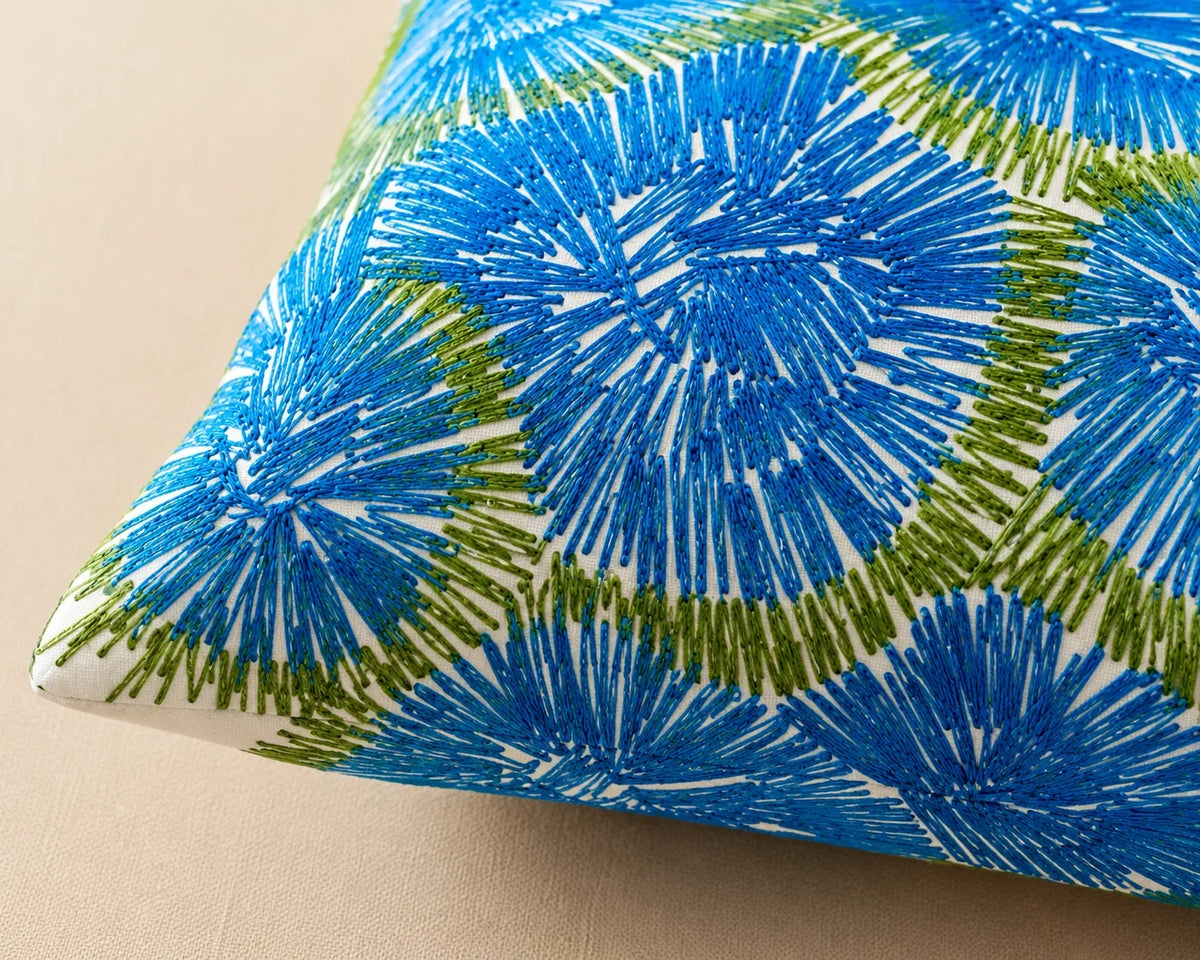 Handstitch Cushion - Ocean Bloom