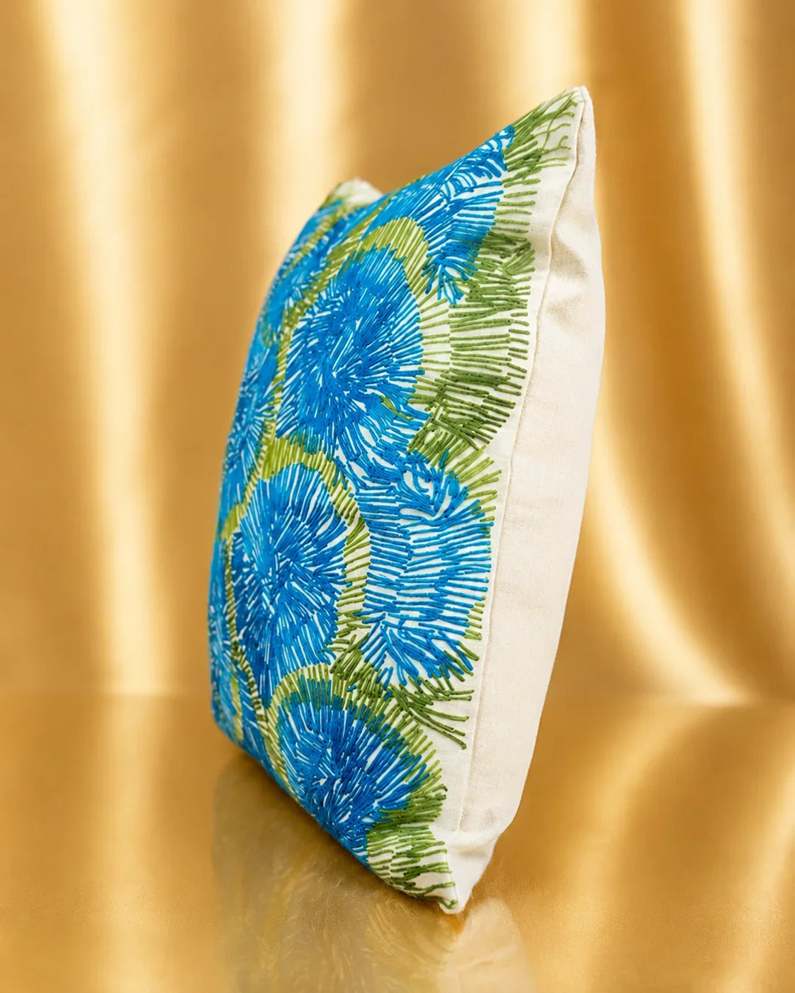 Handstitch Cushion - Ocean Bloom