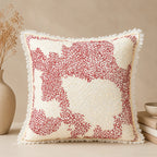 Handstitch Cushion - Crimson Journey