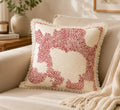 Handstitch Cushion - Crimson Journey