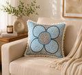 Handstitch Cushion - Blue Blossom