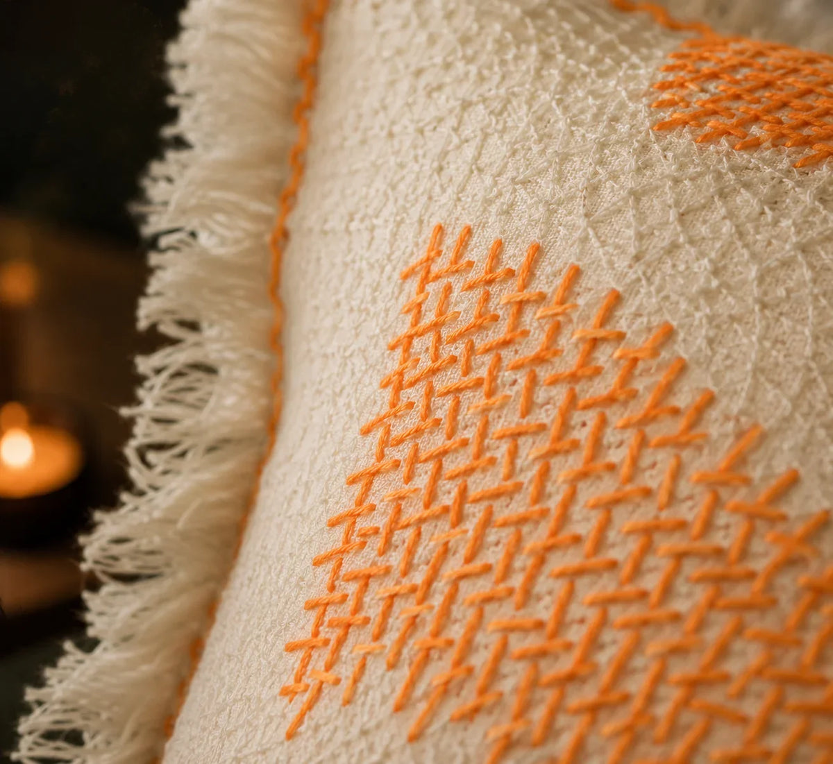 Handstitch Cushion - Golden Path