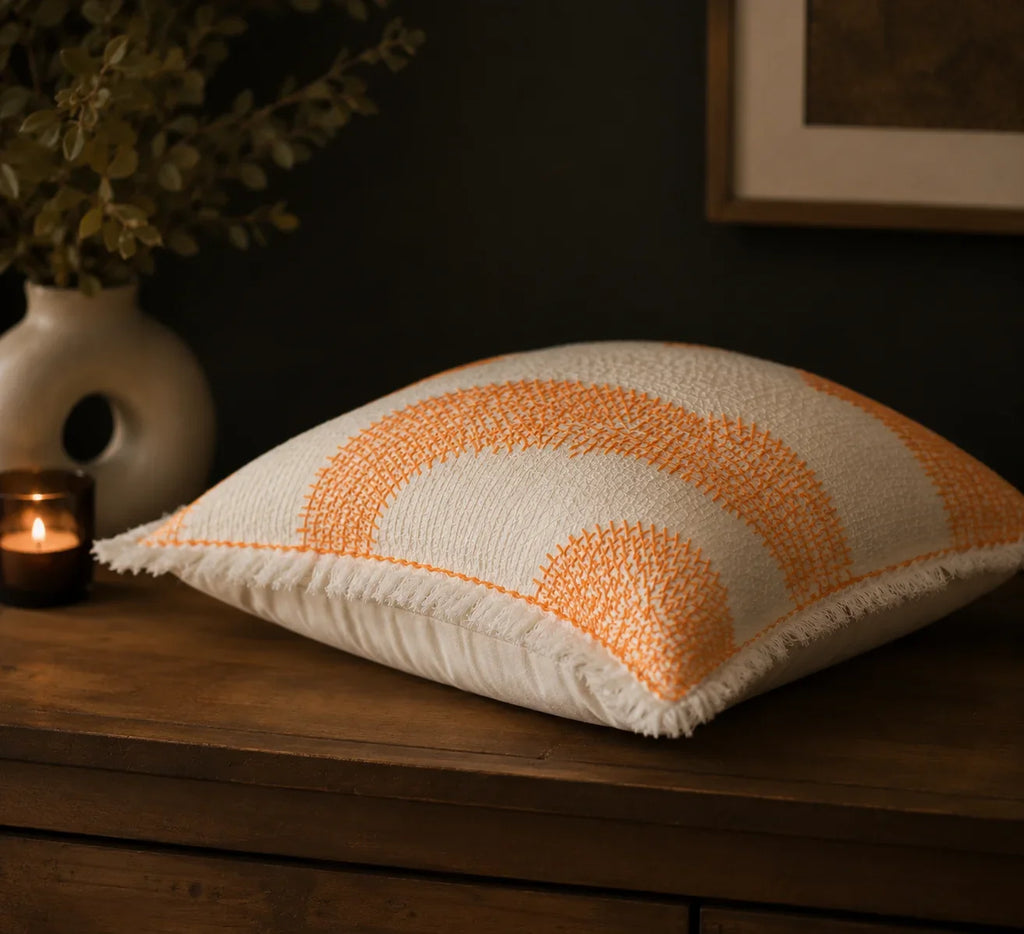 Handstitch Cushion - Golden Path