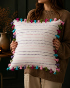 Handstitch Cushion - Colorful Lines