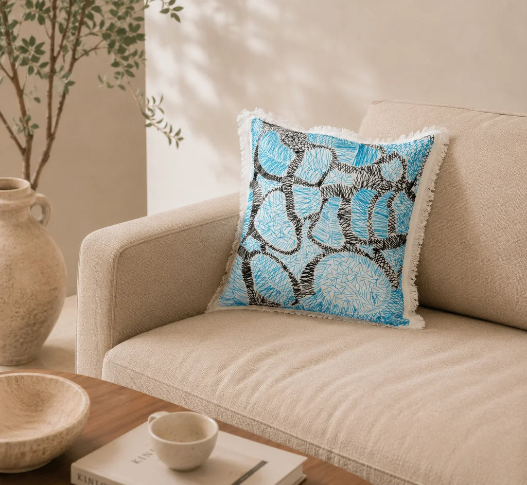 Handstitch Cushion - Shila Design