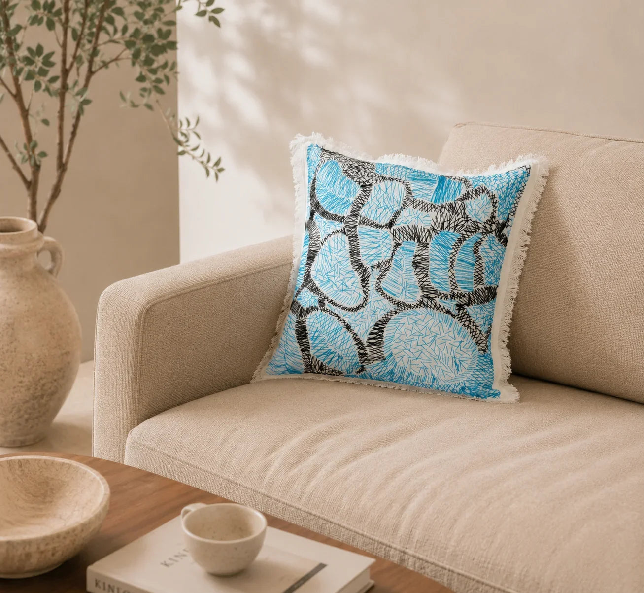 Handstitch Cushion - Shila Design