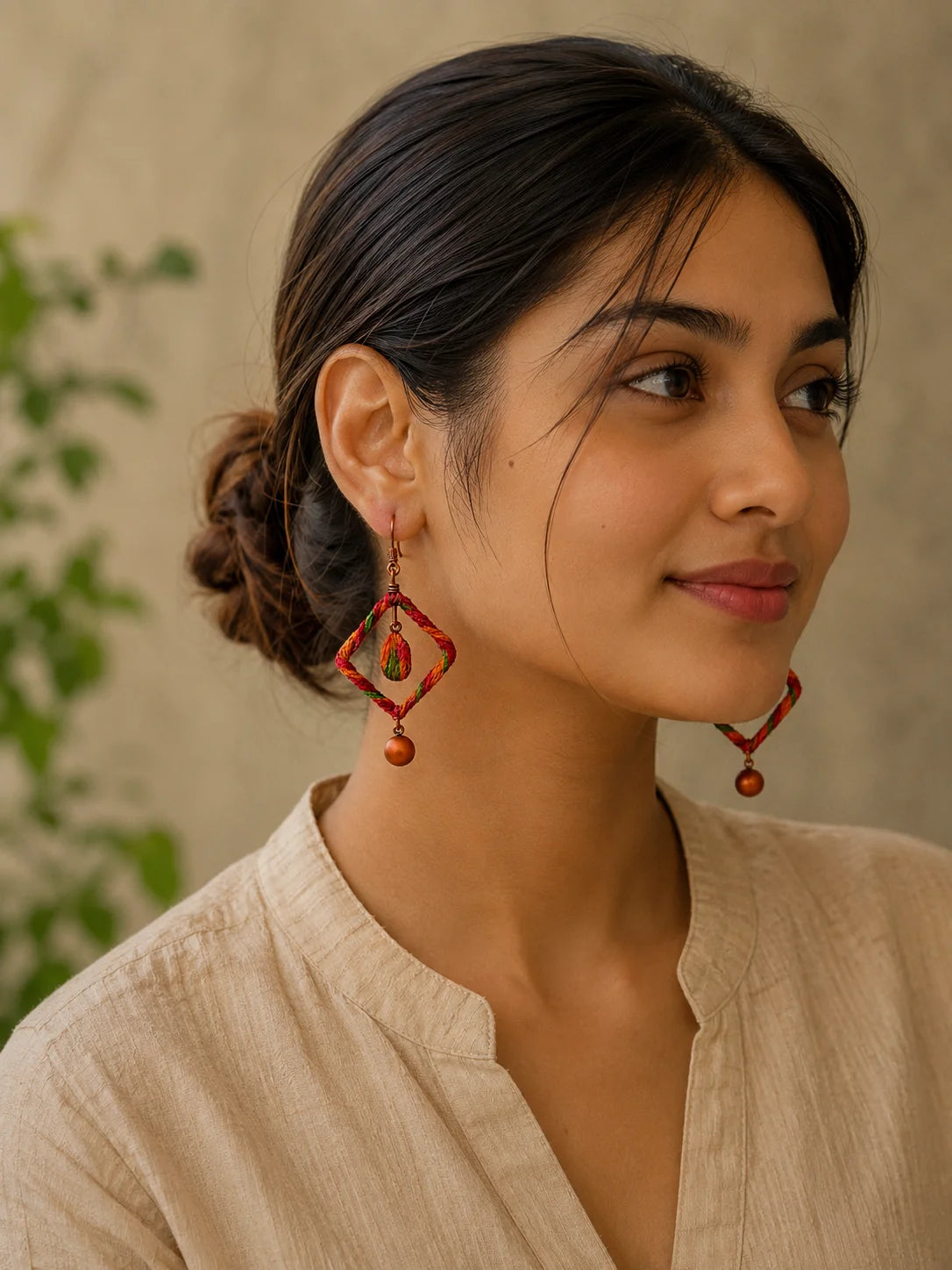 Handcrafted Earring – Nature Frame