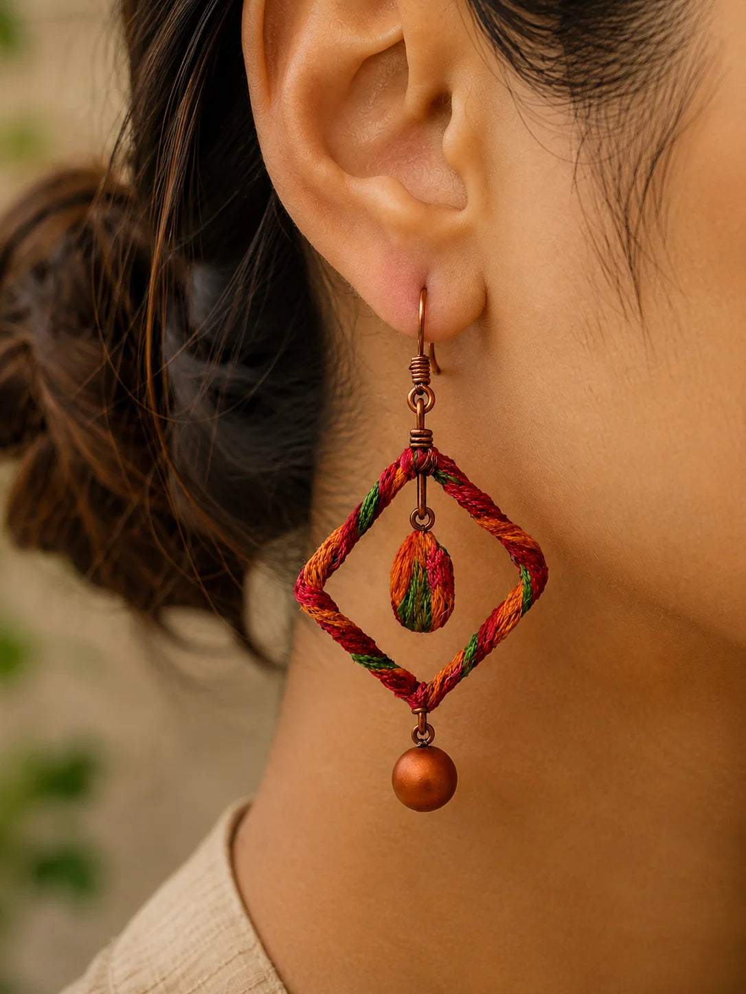 Handcrafted Earring – Nature Frame