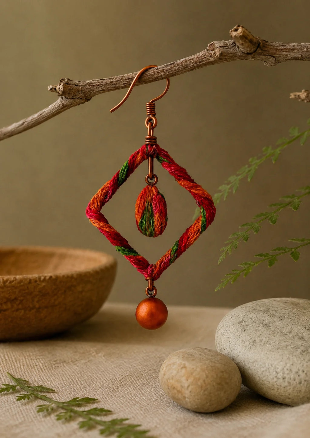 Handcrafted Earring – Nature Frame