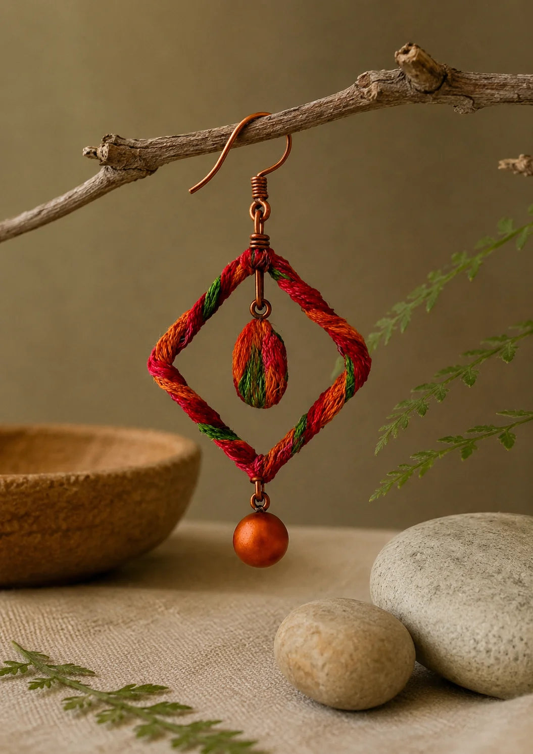 Handcrafted Earring – Nature Frame