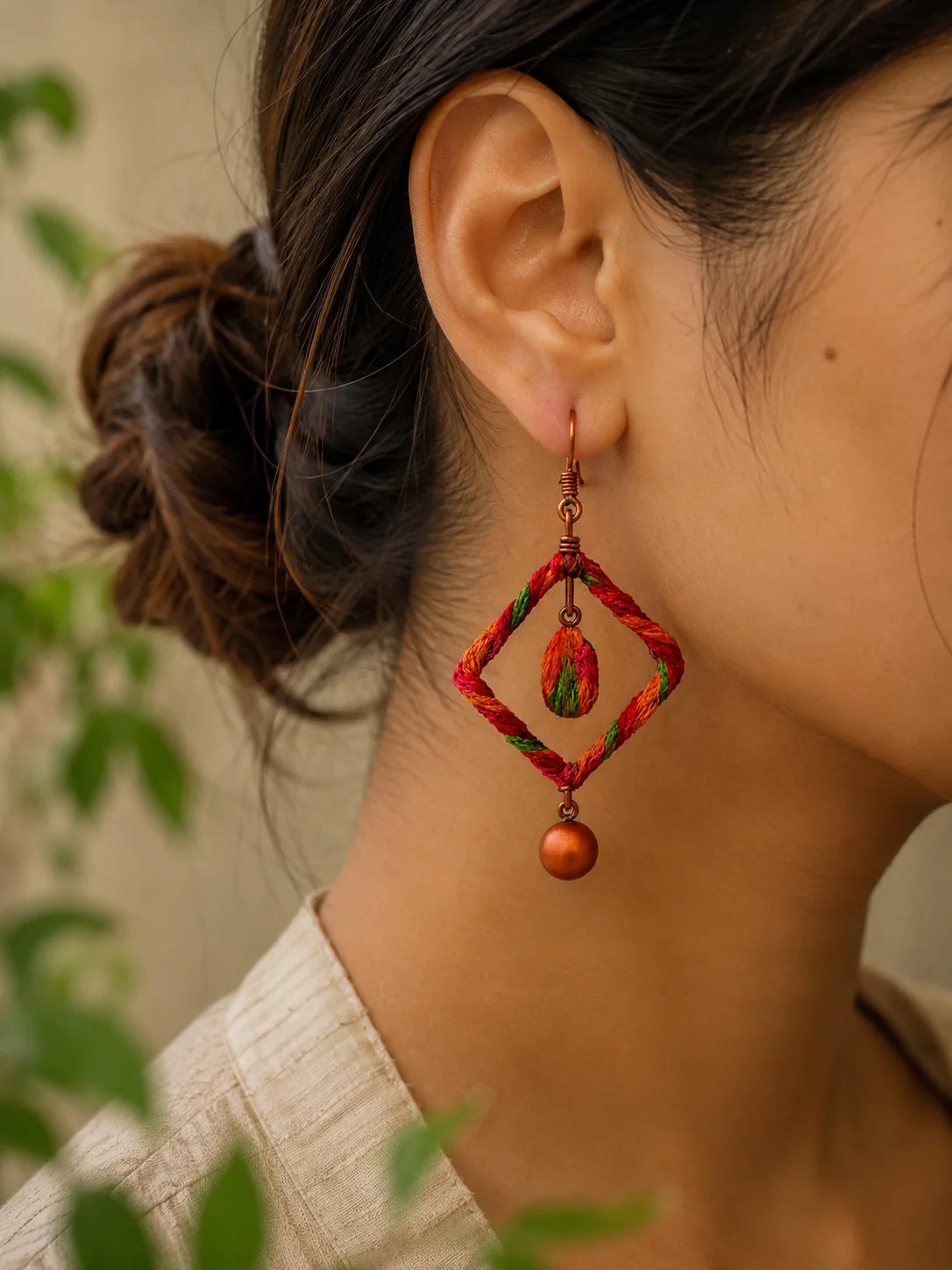 Handcrafted Earring – Nature Frame