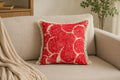 Handstitch Cushion - Crimson Waves