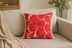 Handstitch Cushion - Crimson Waves