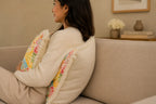 Handstitch Cushion - Rainbow Bloom