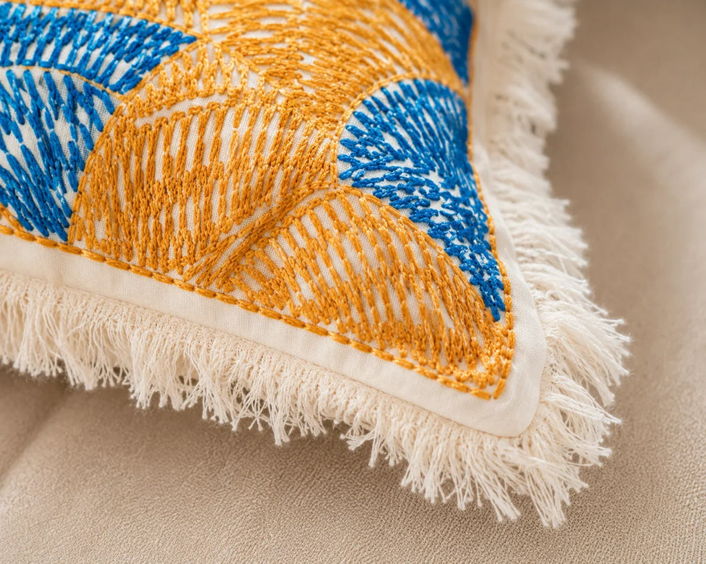 Handstitch Cushion - Sunshine Waves