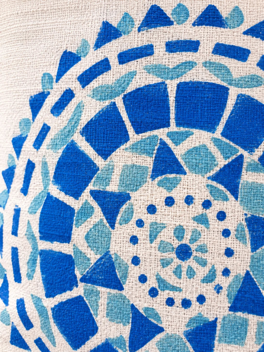 Printed Fabric Ladies Tote Bag – Blue Mandala